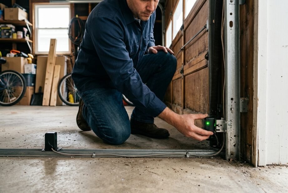 how to reset garage door sensor