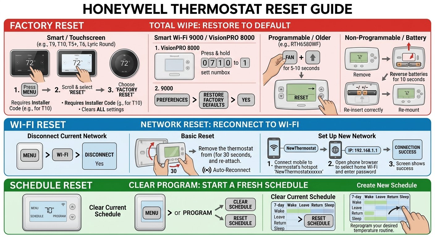 honeywell thermostat reset