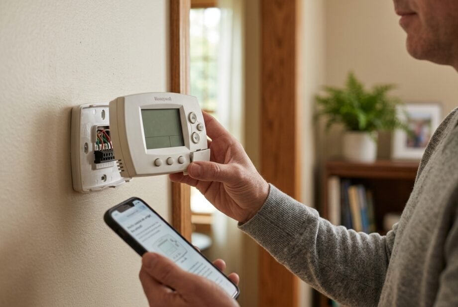 how to reset honeywell thermostat with no reset button