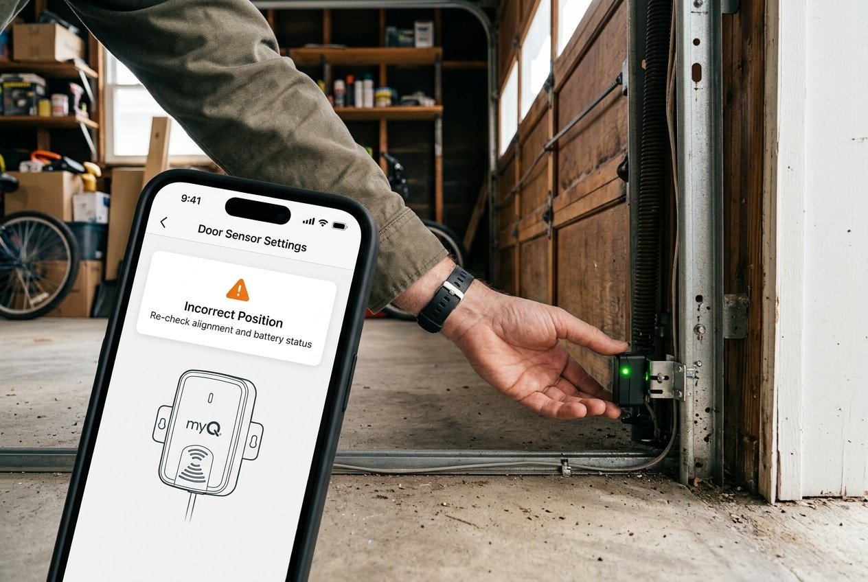 how to reset garage door sensor