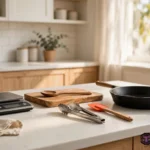 Best kitchen gadgets arranged on a bright kitchen counter
