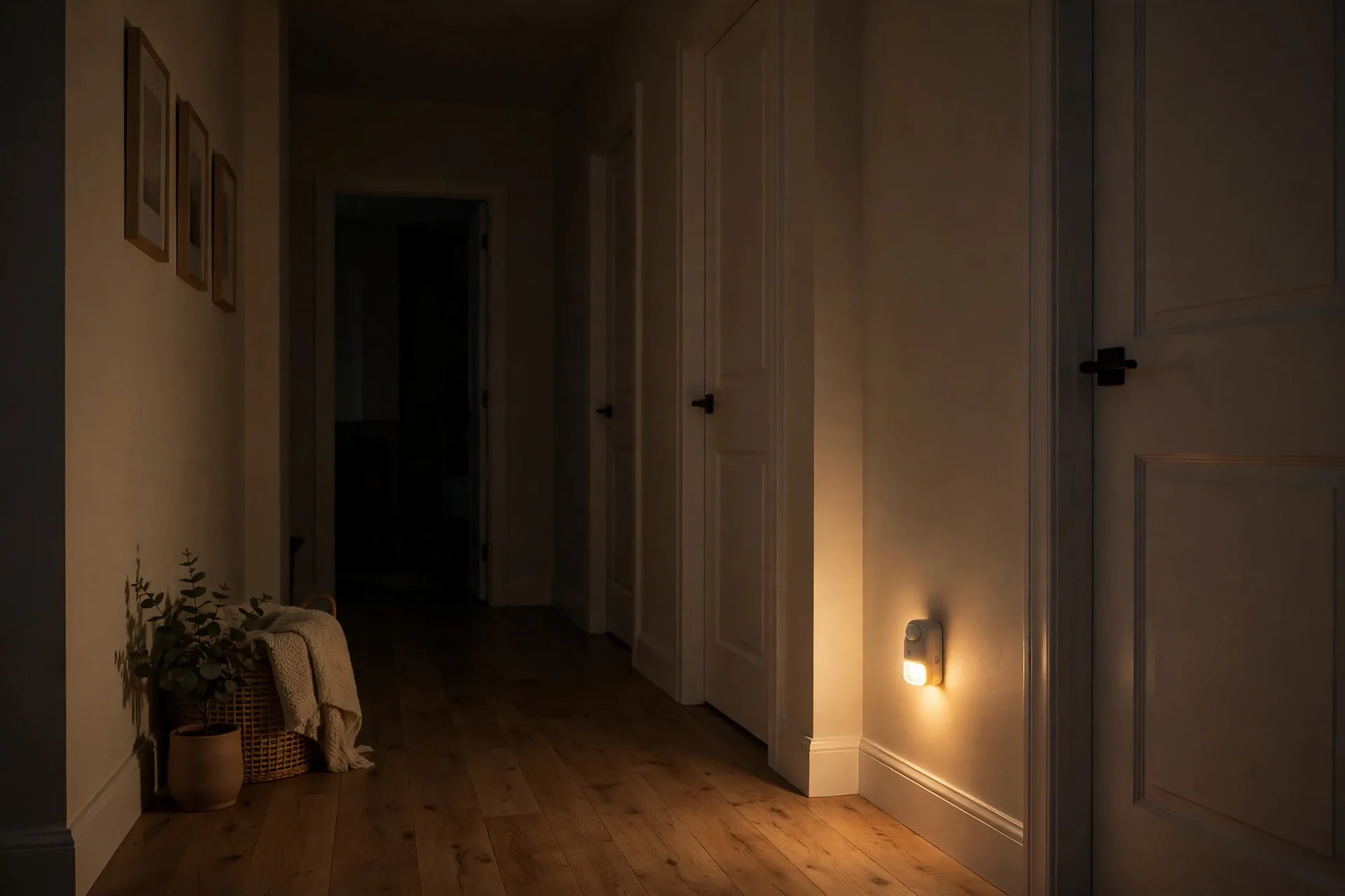 Senior friendly bedroom with a phone on the bedside table