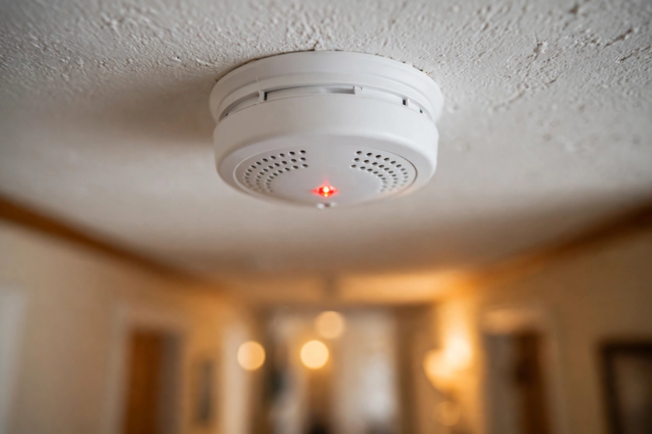smoke detector blinking red