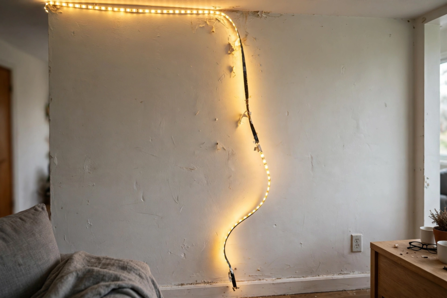 led strip adhesive peeling off wall fix