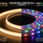 cob vs rgb led strip ambient lighting