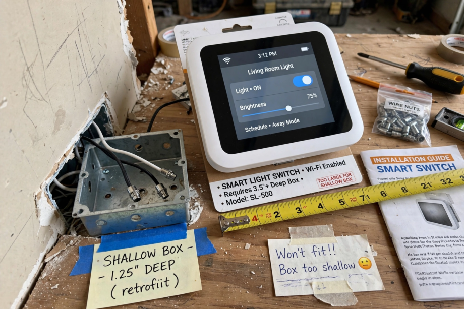 smart switch too big for electrical box
