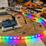 how to setup wled on esp32 for led strips