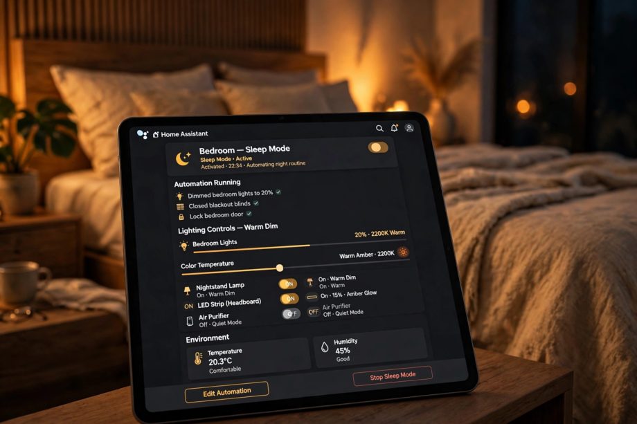 adaptive lighting sleep mode home assistant setup bedroom lights turn on warm dim