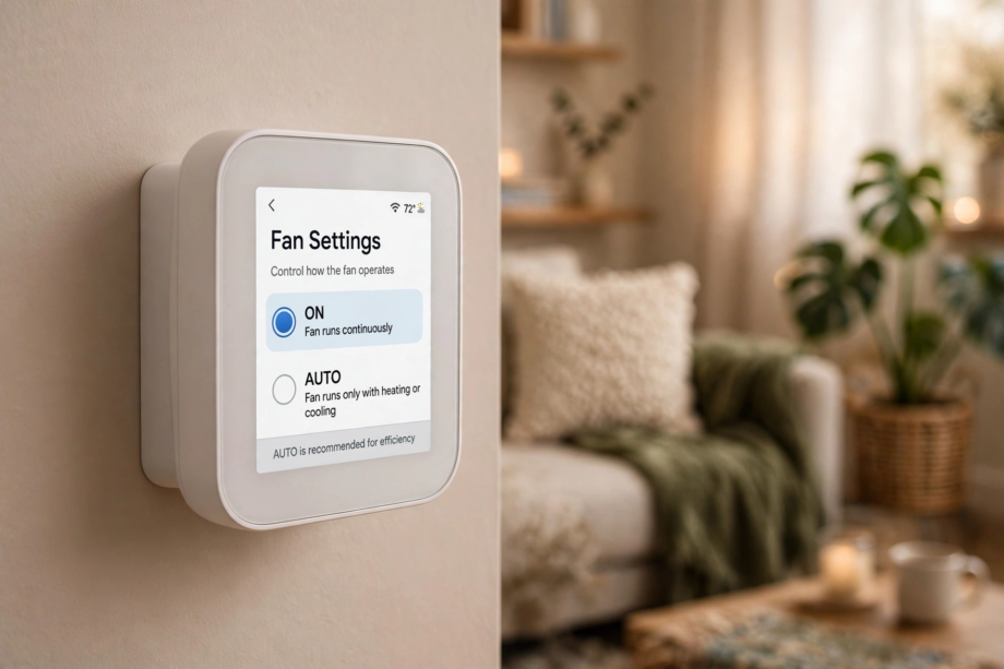 what does fan mean on thermostat