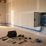 Smart home wiring design ideas 2026 with ethernet cables running to a network panel