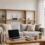 How is WiFi installed in your home with a router on a central living room shelf