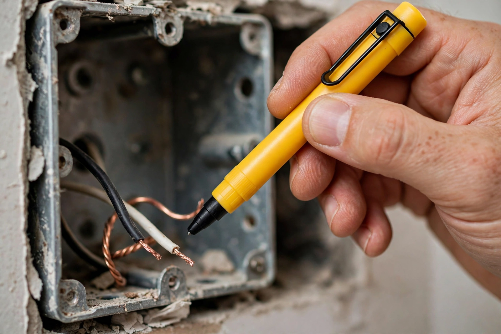 how to identify neutral wire in light switch box - 1