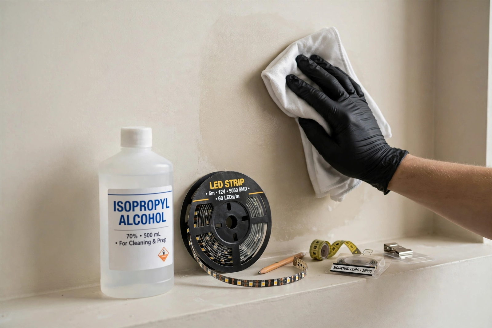 led strip adhesive peeling off wall fix - 1