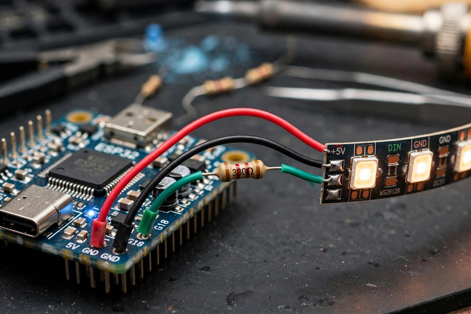 how to setup wled on esp32 for led strips - 1