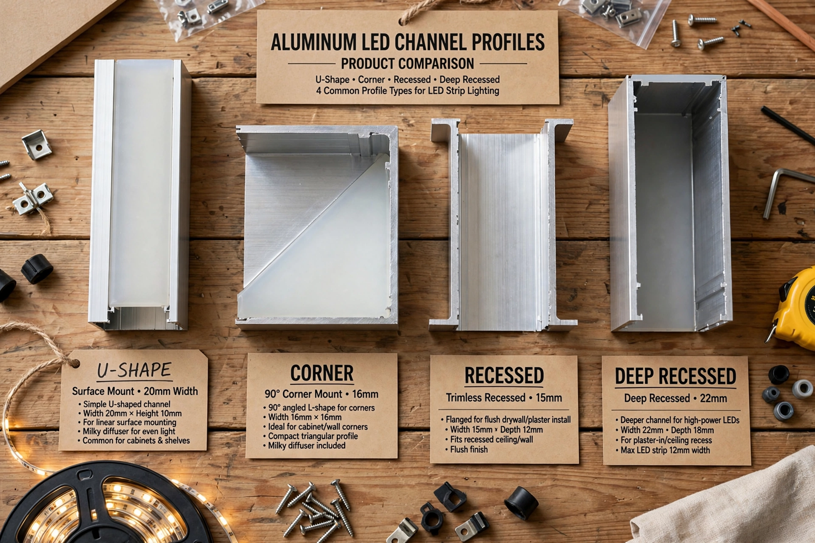 aluminum led channel diffuser guide no more visible dots - 2