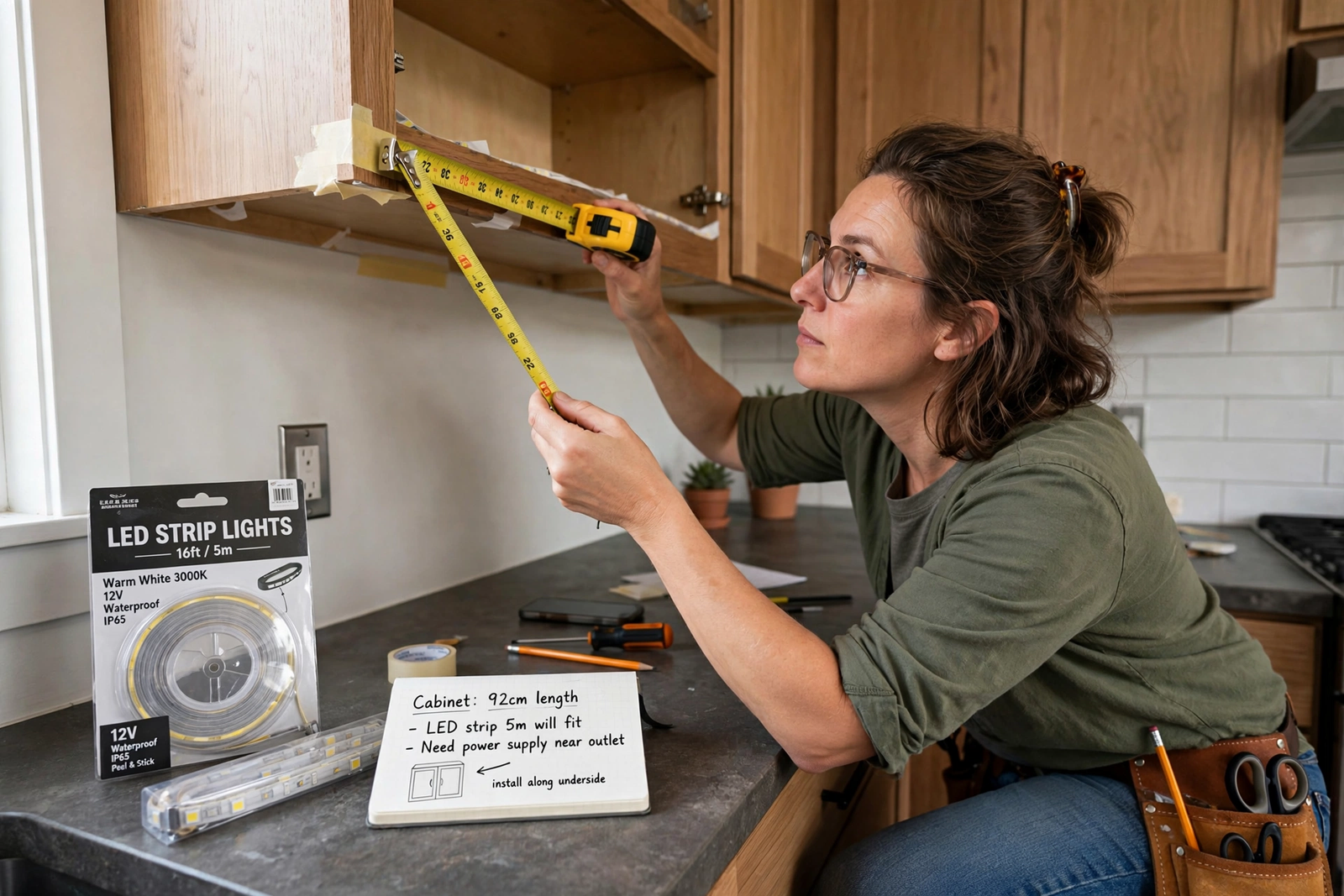 how to install led strip under kitchen cabinets DIY guide - 2