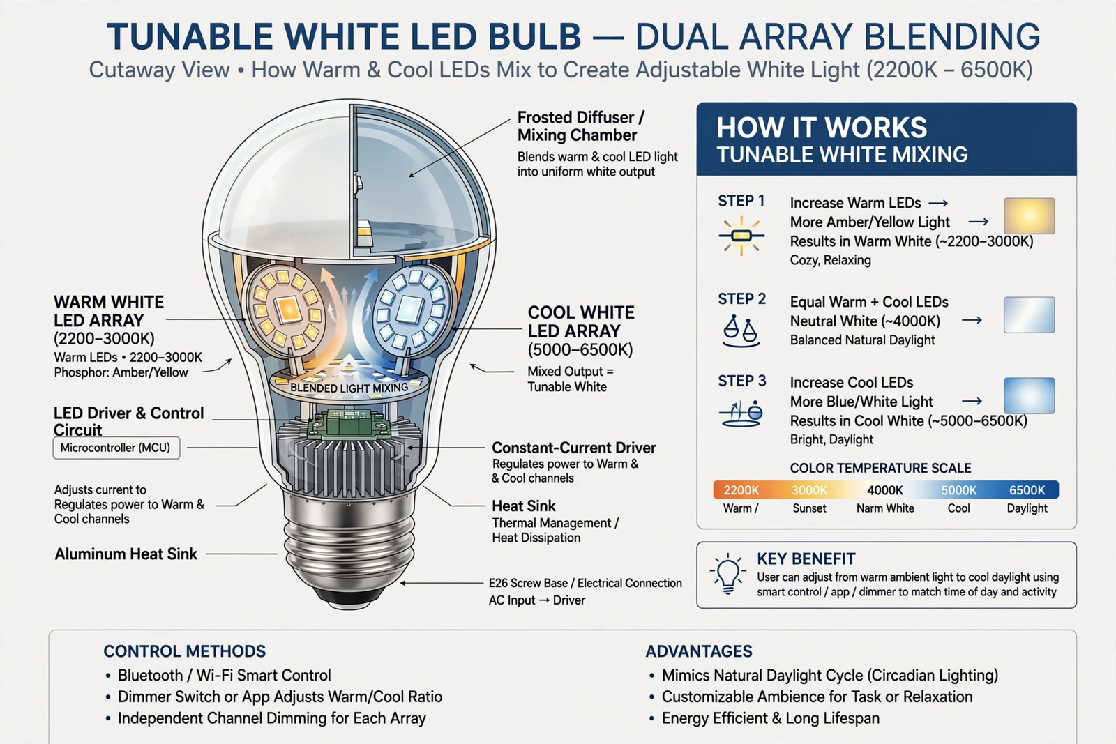 tunable white vs dimmable smart bulbs for circadian rhythm sleep - 2