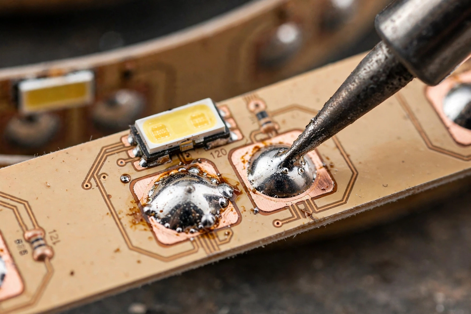 how to solder led strip corners without connectors - 3