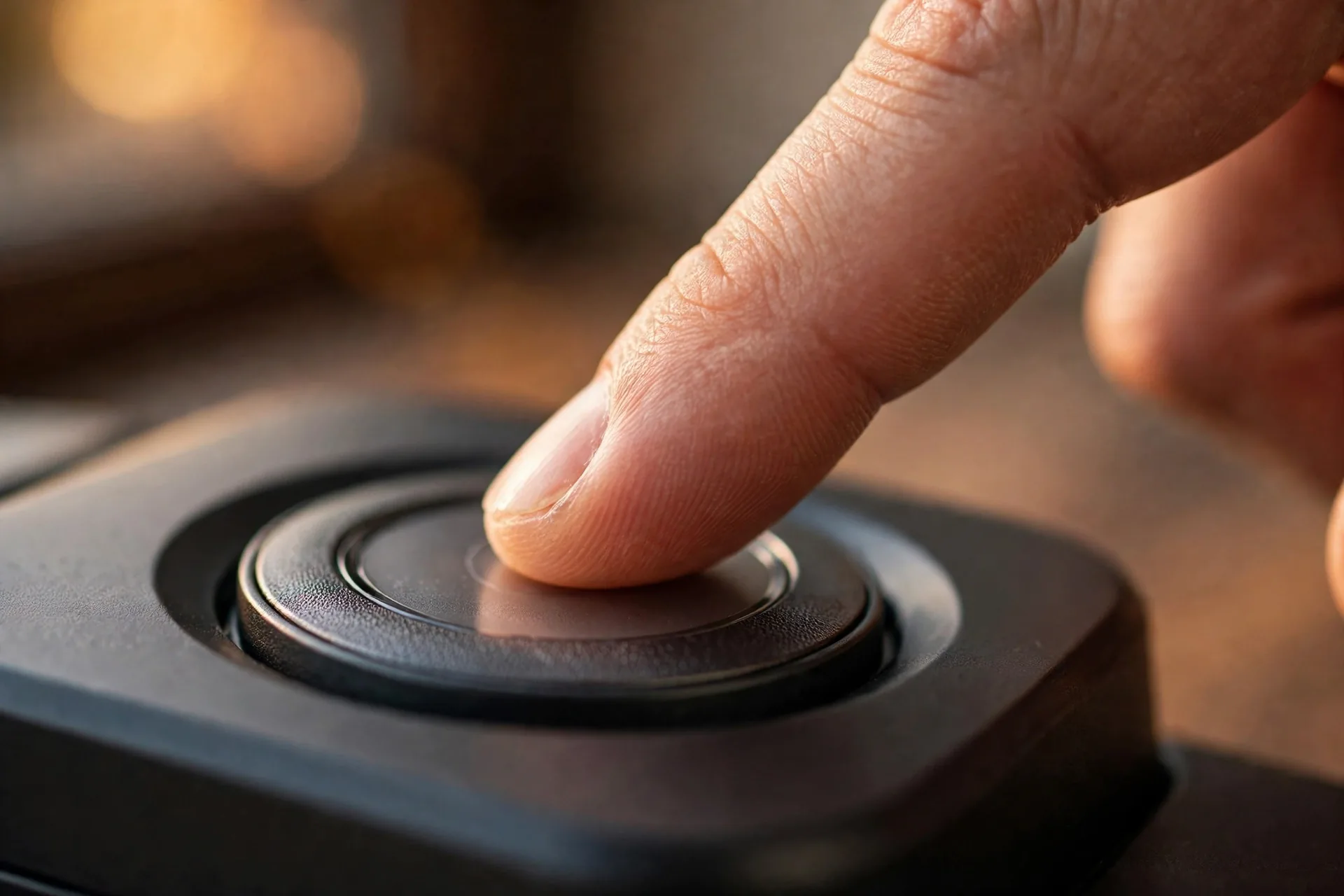 Finger being enrolled on a smart lock sensor at a tilted angle