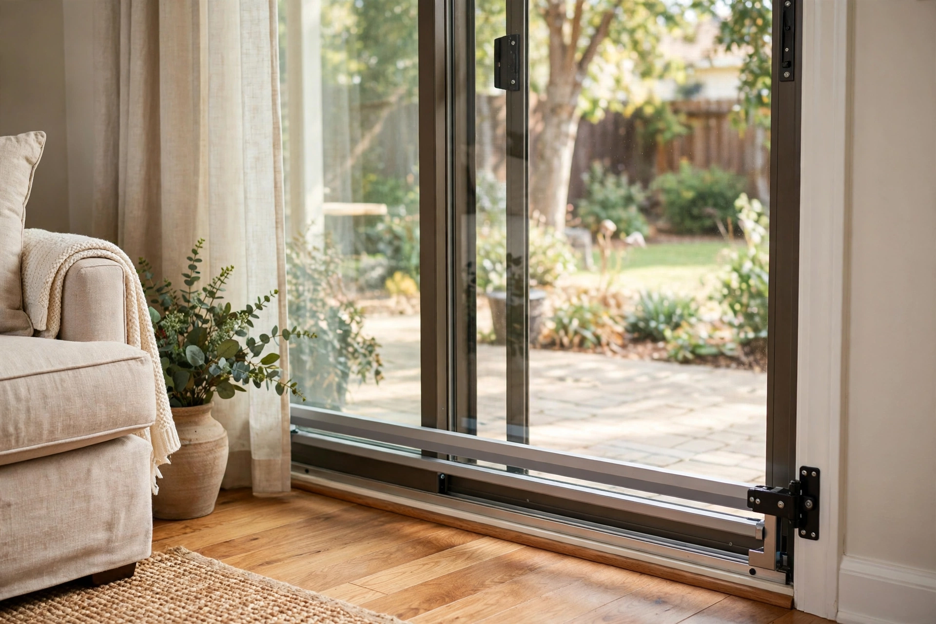 Charlie bar security bar across sliding glass door track