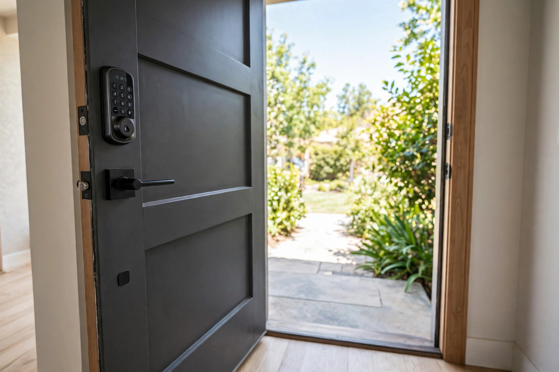 Open door during a smart lock factory reset
