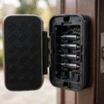 How to reset door lock code — keypad lock with battery cover removed