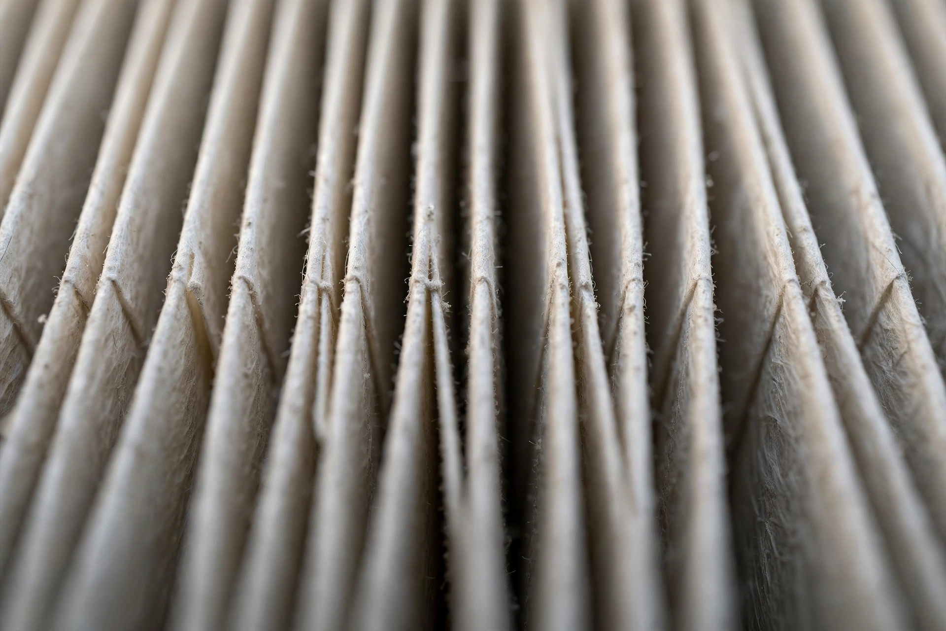 Close-up of HEPA filter layers that trap dust