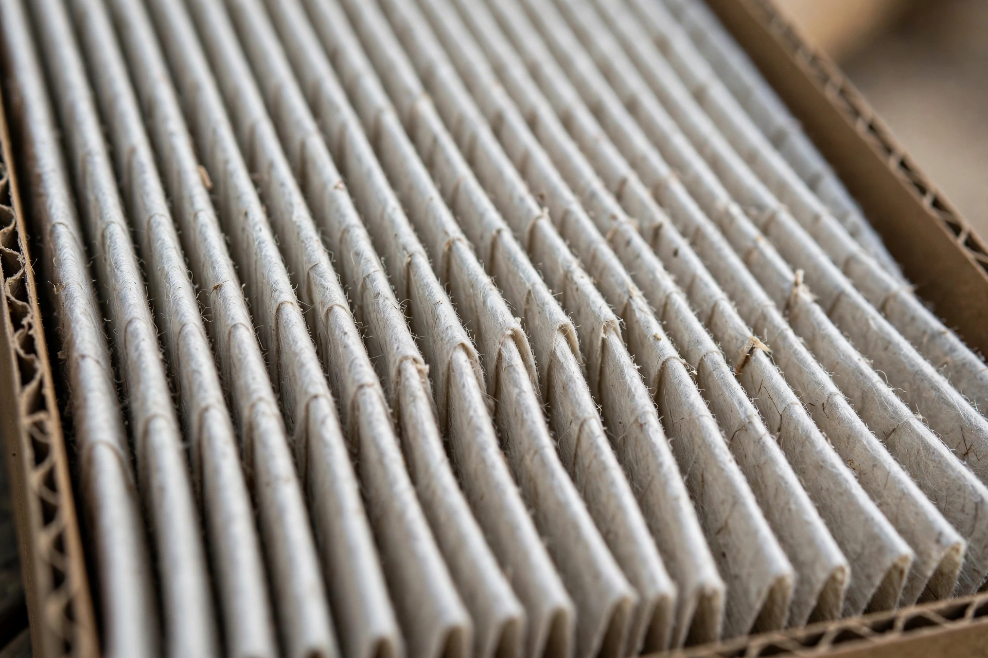 Close-up of a True HEPA filter for allergies