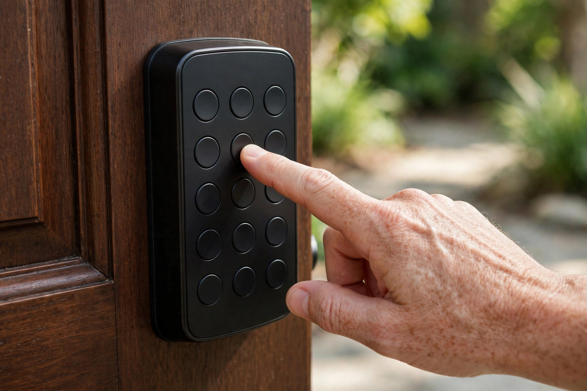 Programming a new code on a keypad after resetting a door lock