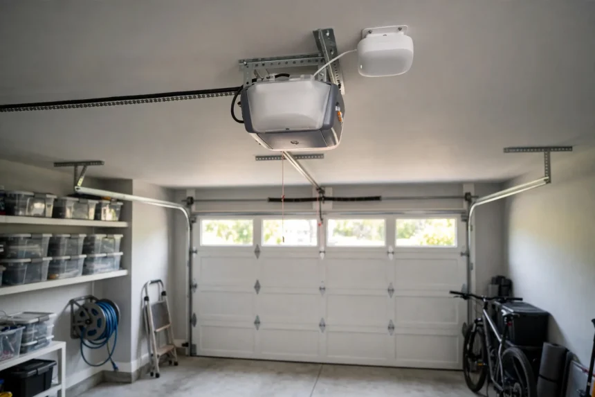 Meross garage controller near an opener for the meross garage door opener guide