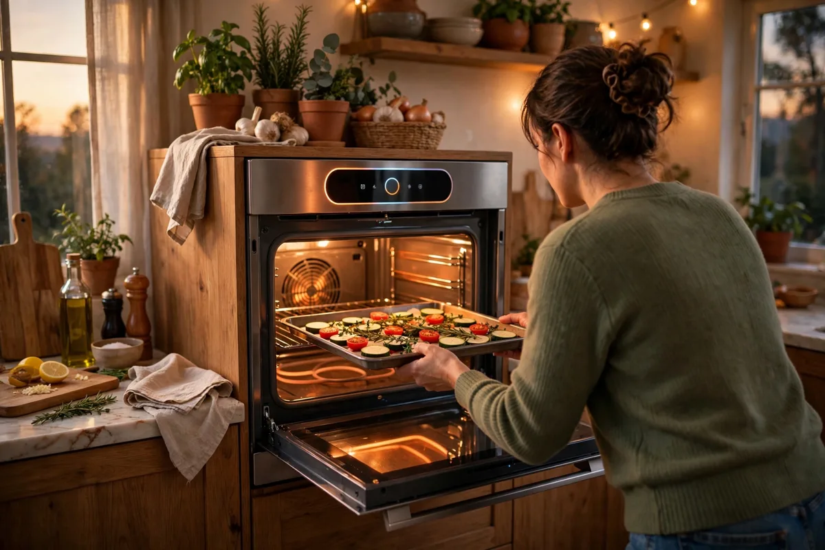 Smart oven preheating in a home with smart kitchen appliances