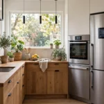 Modern smart kitchen appliances in a bright home kitchen